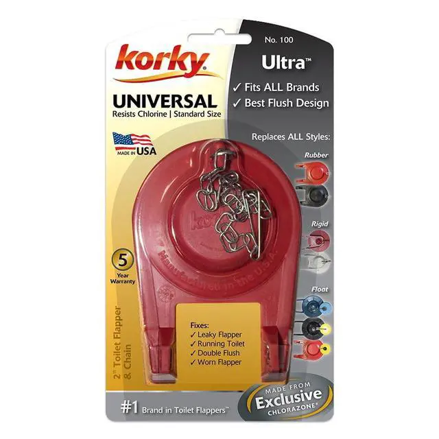 Alt view image 4 of 4 - Korky Standard 2-inch Ultra High Performance Universal Toilet Flapper (100)