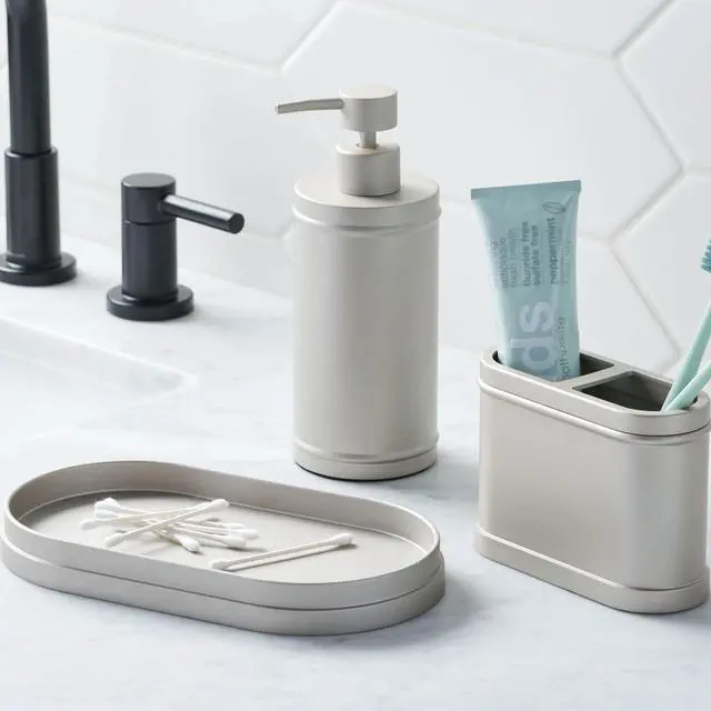 Alt view image 3 of 5 - Better Homes & Gardens Satin Nickel Metal Soap Pump
