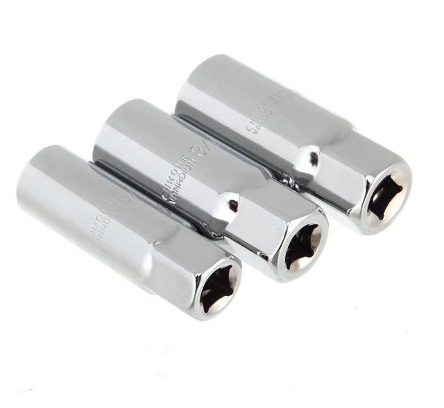 Main image of Hyper Tough Spark Plug Socket Set for Garden Tools, Motorcycles, Cars and Trucks - 3 Piece