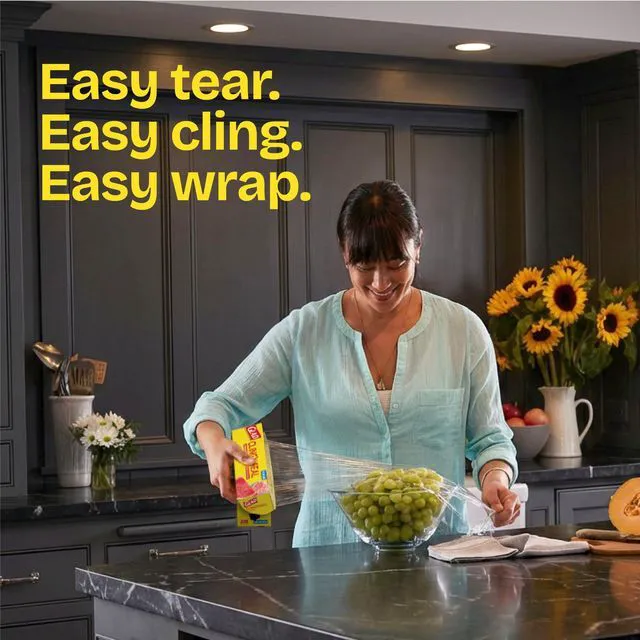 Alt view image 2 of 5 - (2 pack) Glad Cling'N Seal Food Wrap, 200 sq ft Roll