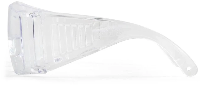 Alt view image 4 of 5 - (3 pack) Hyper Tough Clear Safety Glasses with Z87.1 Poly-Carbonate Lens Fit-over HTS-690460
