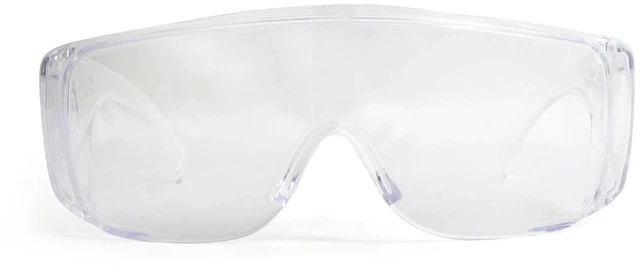Alt view image 3 of 5 - (3 pack) Hyper Tough Clear Safety Glasses with Z87.1 Poly-Carbonate Lens Fit-over HTS-690460