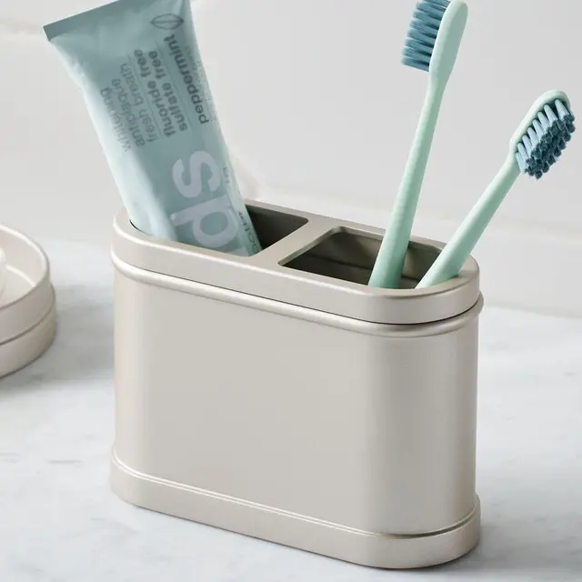 Alt view image 2 of 5 - Better Homes & Gardens Satin Nickel Metal Toothbrush Holder