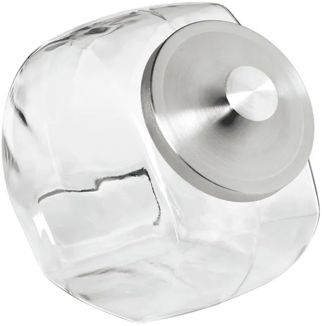 Main image of Anchor Hocking Silver Glass with Lid Penny Candy Glass Jar, A Practical Choice for Pantry Jar Storage and Display