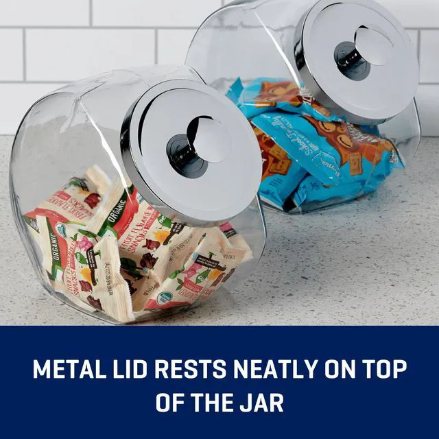 Alt view image 3 of 5 - Anchor Hocking Silver Glass with Lid Penny Candy Glass Jar, A Practical Choice for Pantry Jar Storage and Display