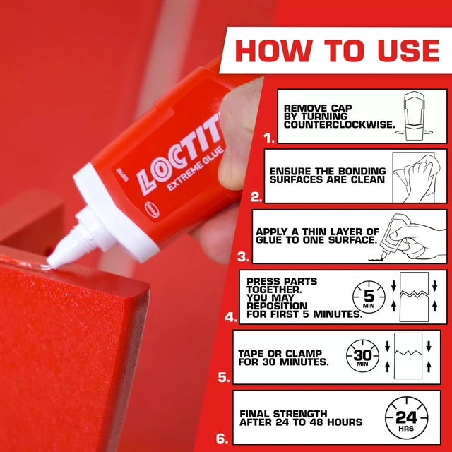 Alt view image 4 of 5 - Loctite Extreme Glue Pack of 1, Clear 1.62 oz Bottle