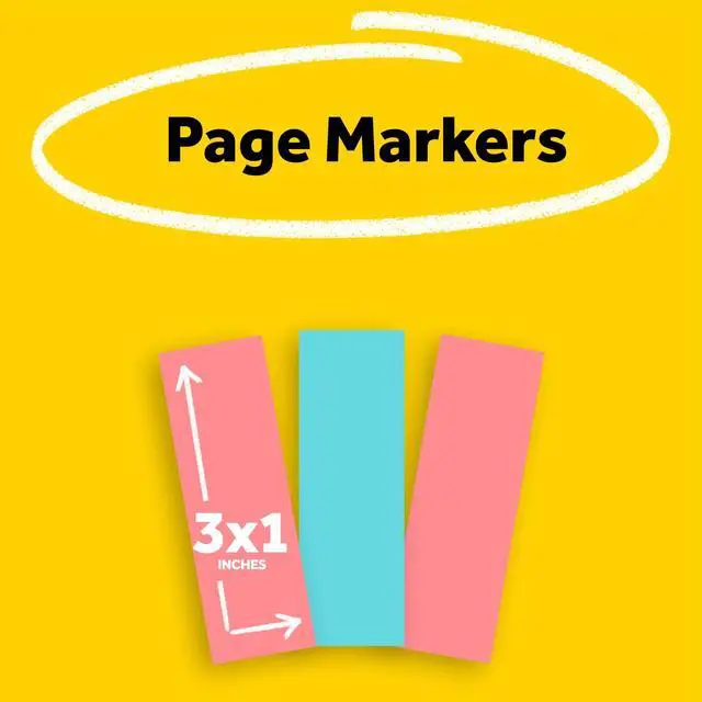 Alt view image 5 of 5 - (4 pack) Post-it Page Markers, Assorted Colors , 1 in. x 3 in., 3 Pads
