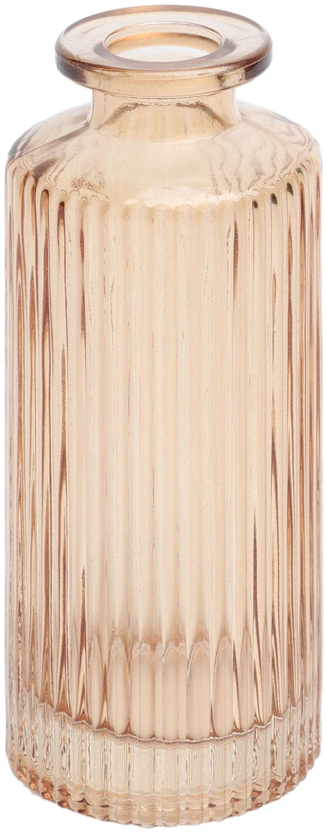 Alt view image 2 of 5 - (2 pack) Mainstays Mini Ribbed Translucent Glass Tabletop Indoor Vase, 5.2", Champagne