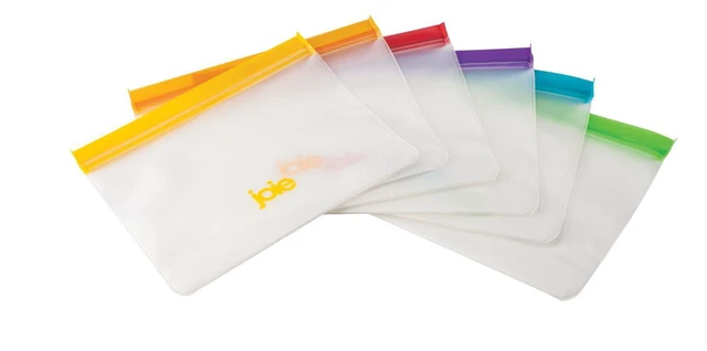 Alt view image 4 of 5 - Joie Rainbow Reusable Snack Bags, Assorted Pack of 6 Leak-Proof Snack Bags for and Meals on the Go