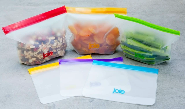 Alt view image 3 of 5 - Joie Rainbow Reusable Snack Bags, Assorted Pack of 6 Leak-Proof Snack Bags for and Meals on the Go