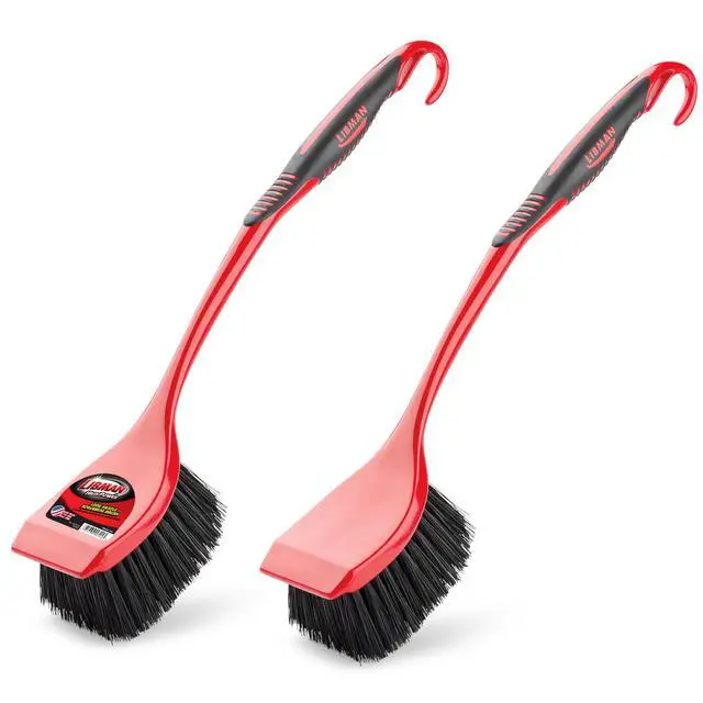 Alt view image 4 of 5 - Libman High Power Red and Black Long Handle Scrub Brush 3.75 Inch Width