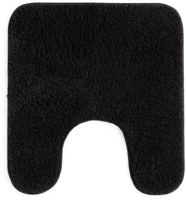 Main image of Mainstays Basic Contour Bath Rug, Black, 20 in x 22 in