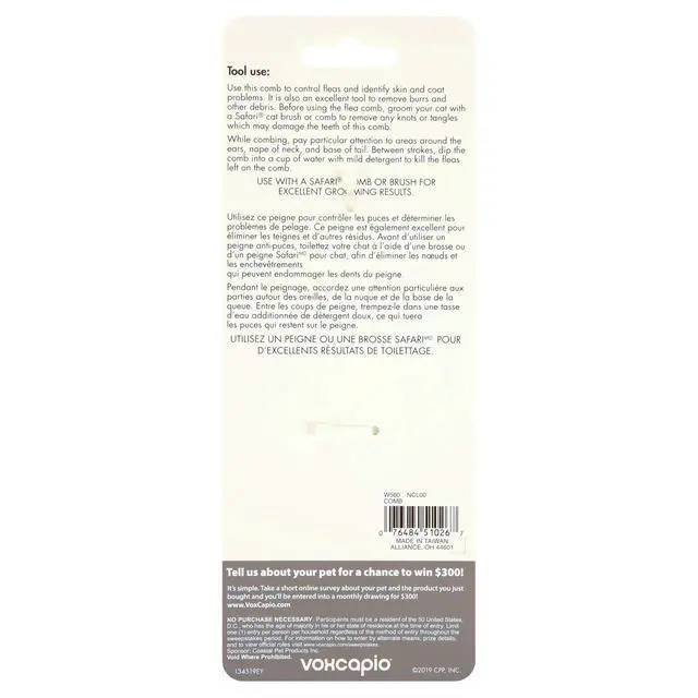 Alt view image 5 of 6 - Safari Cat Flea Combs