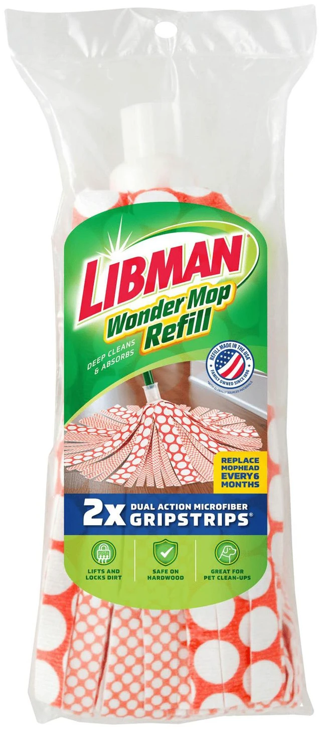 Alt view image 2 of 5 - Libman Wonder Mop Refill with Microfiber Grip Strips