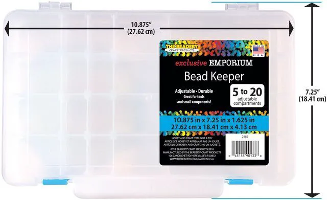 Alt view image 2 of 5 - The Beadery - 5-20 Comp Bead Keeper Box - Clear Plastic - 2185