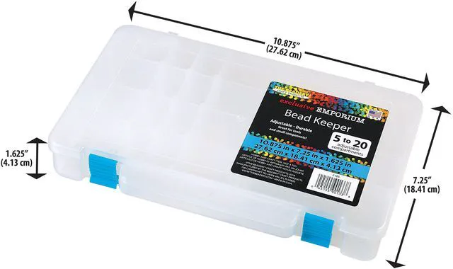 Alt view image 3 of 5 - The Beadery - 5-20 Comp Bead Keeper Box - Clear Plastic - 2185