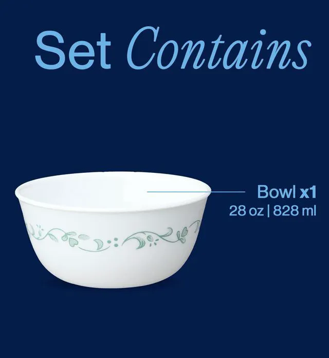 Alt view image 4 of 5 - Corelle Livingware Country Cottage 28-oz Bowl, Classic White