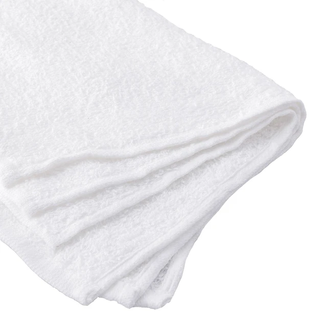 Alt view image 2 of 5 - Hyper Tough Terry Towels, 100% Cotton, 14 in x 17 in, White, 6-Pack