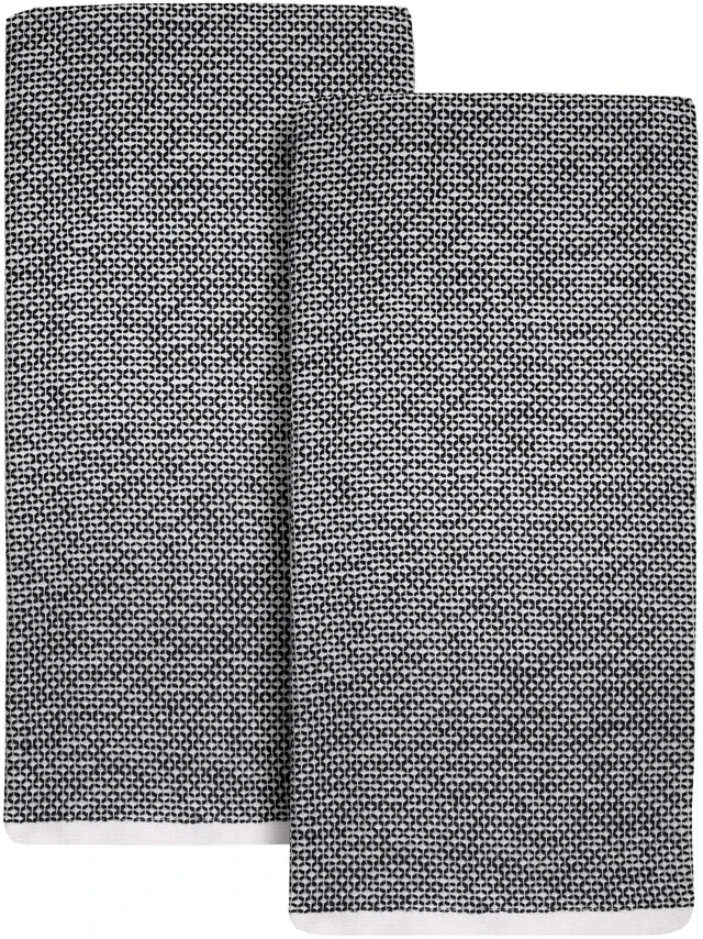 Main image of Better Homes & Gardens Soft Touch 2-Piece Cotton Kitchen Towels, Rich Black Flat Woven