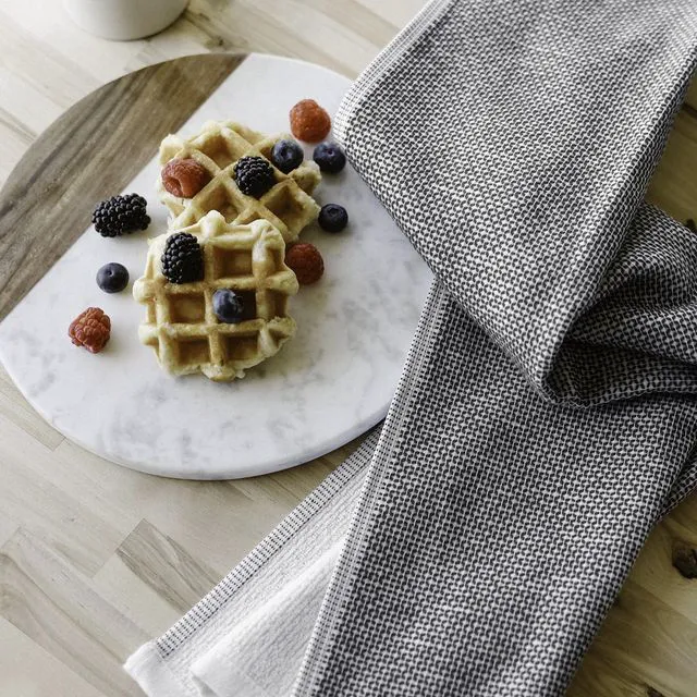 Alt view image 5 of 5 - Better Homes & Gardens Soft Touch 2-Piece Cotton Kitchen Towels, Rich Black Flat Woven