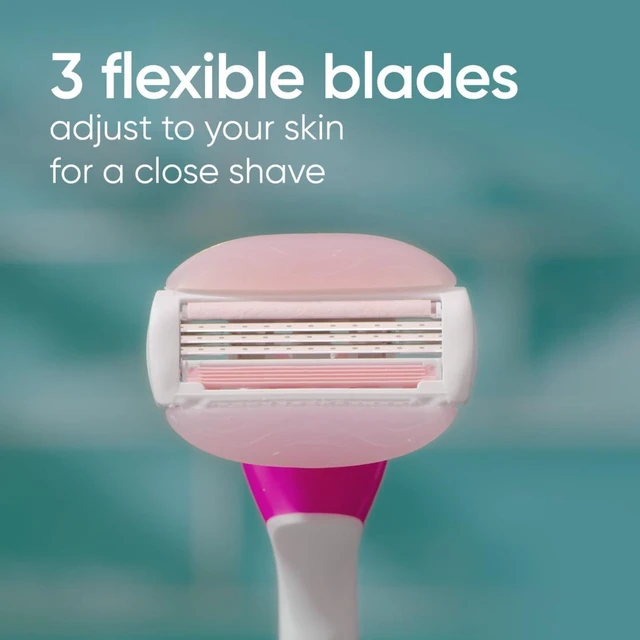 Alt view image 4 of 5 - Venus ComfortGlide 3 White Tea Women's 3 Blade Disposable Razor, 2 count, Pink