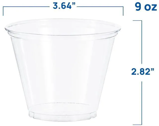 Alt view image 5 of 5 - Solo Party Disposable Plastic Cups, Clear, 9 oz, 50 Count
