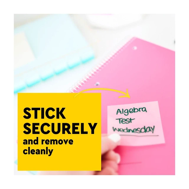 Alt view image 5 of 6 - Post-it Transparent Notes, Pink, Blue, 2 7/8 x 2 7/8 in, 2 Pads