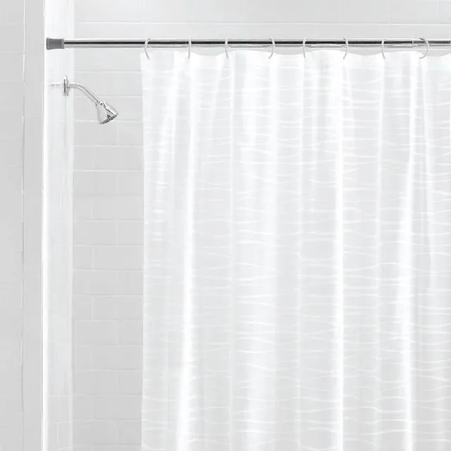 Alt view image 3 of 6 - Mainstays Oasis Waterproof PEVA Shower Curtain and Hooks Set, 13-Piece, Frosted