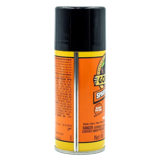 Alt view image 3 of 5 - Gorilla Heavy Duty, Clear Spray Adhesive, 4 Ounce Can