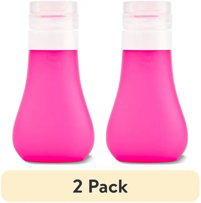 Main image of (2 pack) Equate Silicone Travel Bottle for Toiletries, Color May Vary, 3 fl oz