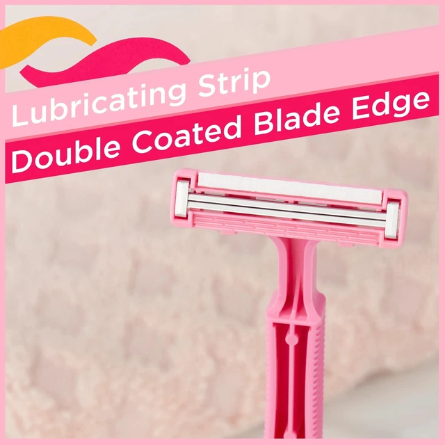 Alt view image 4 of 5 - (6 pack) Equate Women's 2-Blade Disposable Razors, Pink, 5 Count