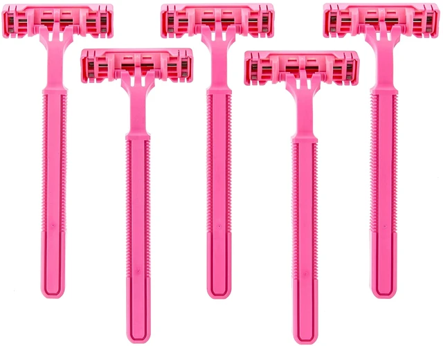 Alt view image 2 of 5 - (6 pack) Equate Women's 2-Blade Disposable Razors, Pink, 5 Count
