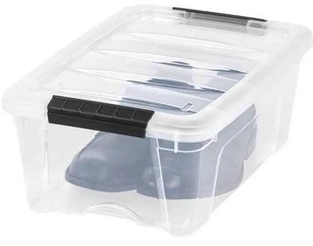 Main image of IRIS 12.95 Qt. Plastic Storage Bin with Lid, Stackable Storage Containers, Tote
