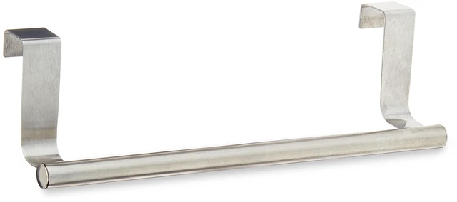 Alt view image 4 of 5 - Mainstays Stainless Steel Over-the-Cabinet Towel Holder, 9 in