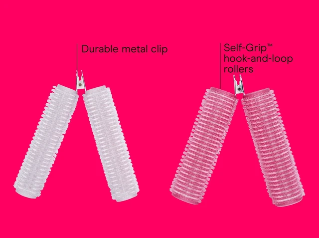 Alt view image 2 of 6 - Conair Volumizing Root Clips, Self-Grip Rollers for Instant Lift, Pink, 2 Count