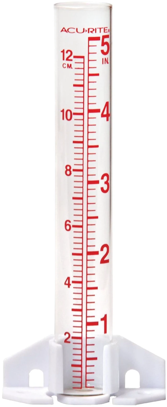 Main image of AcuRite 5-inch Capacity Glass Rain Gauge - Clear