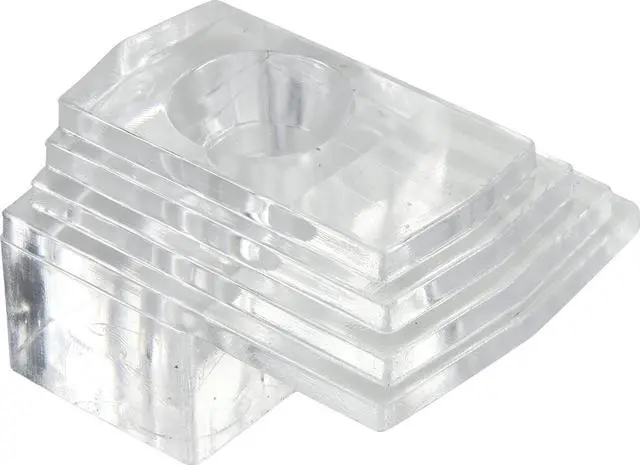 Alt view image 2 of 6 - Ook Mirror Holders, Mirror Hangers, 1/8" Depth, 20 lbs, Plastic, Clear, 8 pack