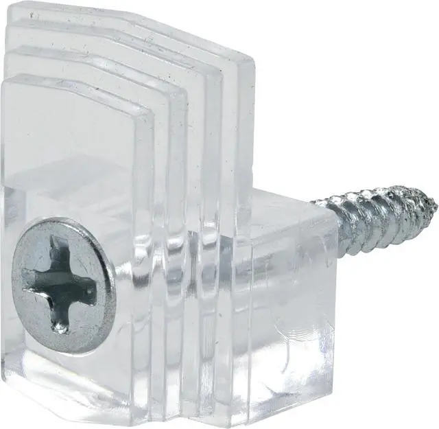 Alt view image 3 of 6 - Ook Mirror Holders, Mirror Hangers, 1/8" Depth, 20 lbs, Plastic, Clear, 8 pack