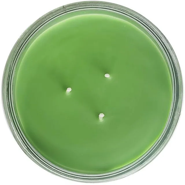 Alt view image 2 of 6 - Mainstays Sweet Apple 3-Wick Glass Jar Candle, Green, 11.5 oz