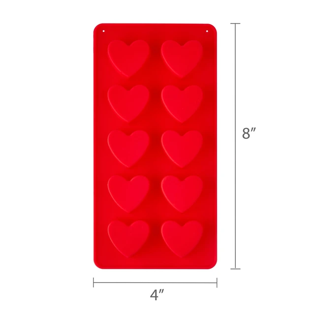 Alt view image 5 of 5 - 4 x 8 IN, 10-Cavity, Heart Shape, Silicone Candy and Baking Mold, by Way To Celebrate