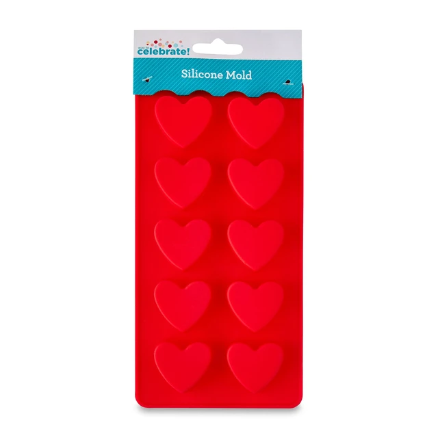 Alt view image 4 of 5 - 4 x 8 IN, 10-Cavity, Heart Shape, Silicone Candy and Baking Mold, by Way To Celebrate
