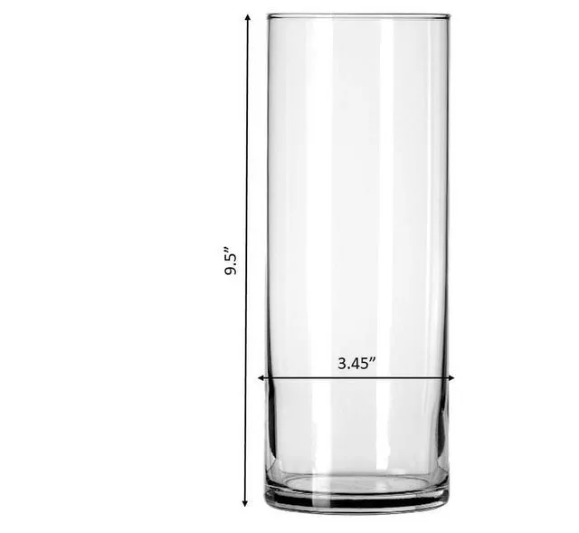 Alt view image 3 of 5 - Libbey 9.5-Inch Clear Glass Cylinder Vase for Floral Arrangements