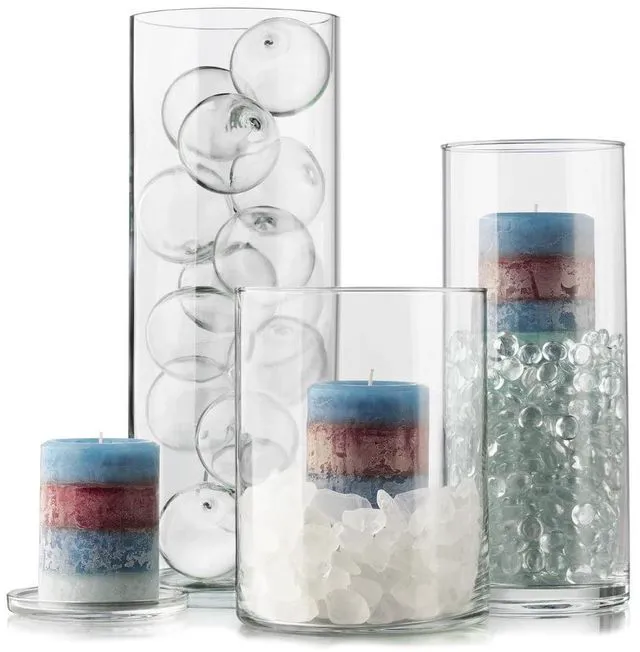 Alt view image 5 of 5 - Libbey 9.5-Inch Clear Glass Cylinder Vase for Floral Arrangements