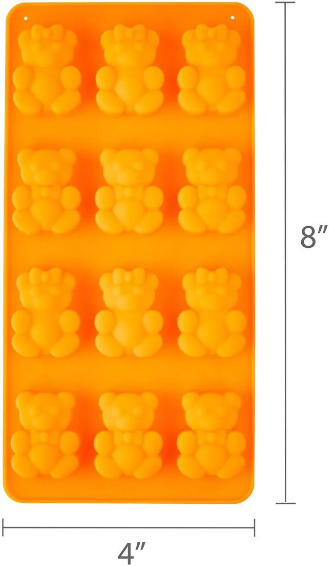 Alt view image 4 of 5 - 4 x 8 IN, 12-Cavity, Bear Shape, Silicone Candy and Baking Mold, by Way To Celebrate