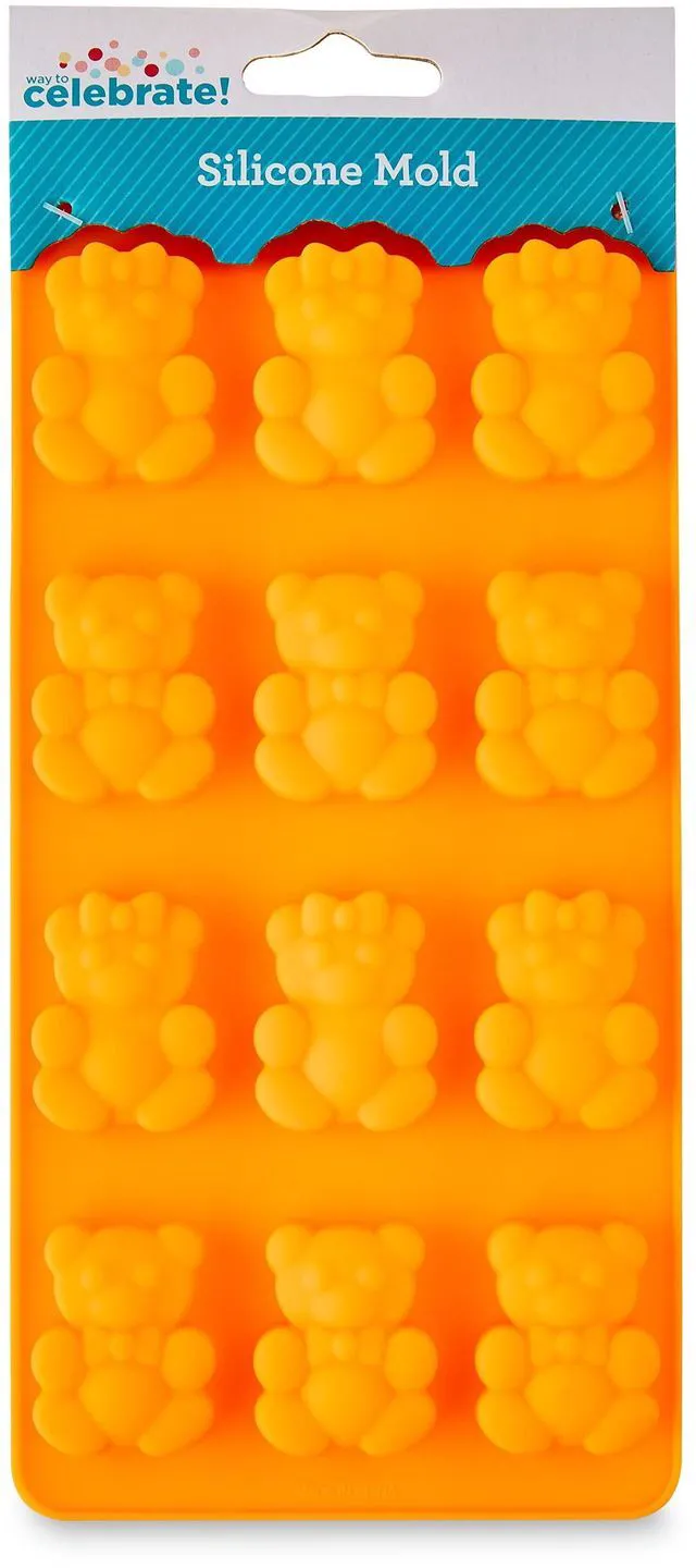 Alt view image 2 of 5 - 4 x 8 IN, 12-Cavity, Bear Shape, Silicone Candy and Baking Mold, by Way To Celebrate