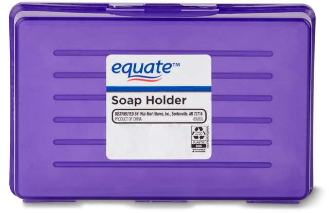Alt view image 4 of 5 - (4 pack) Equate Plastic Stand-Alone Soap Holder Dish, Color May Vary