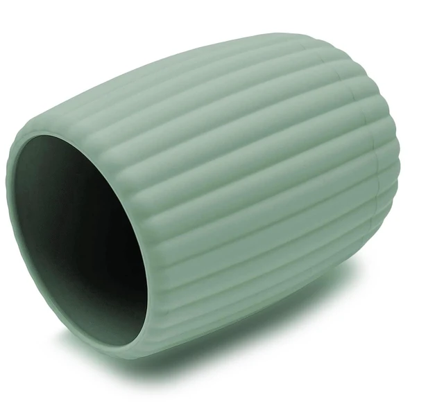Alt view image 3 of 5 - Mainstays Rubberized Plastic Ribbed Toothbrush Holder, Green
