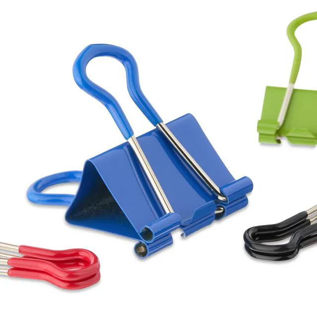 Alt view image 4 of 5 - Pen+Gear Grip Binder Clips, Assorted Colors and Sizes, 24 Count
