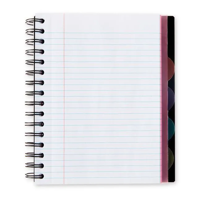 Alt view image 5 of 6 - Pen+Gear College Ruled 5-Subject Poly Notebook, 6" x 8.26", Black, 150 Sheets