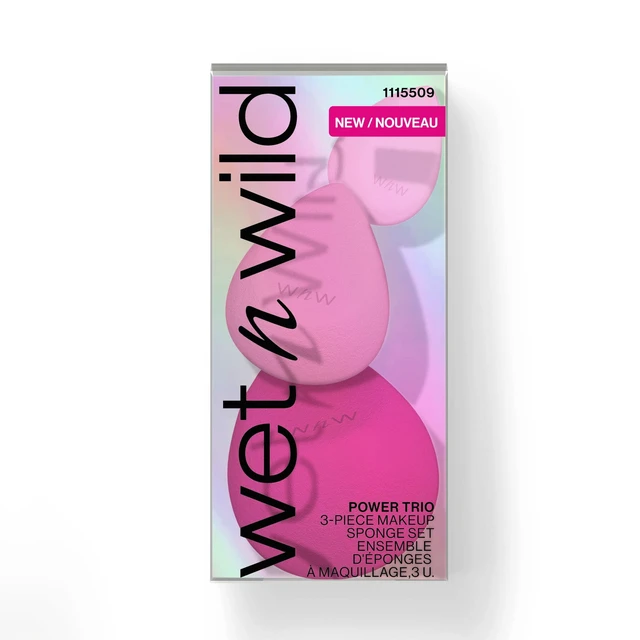 Alt view image 5 of 5 - Wet n Wild Power Trio 3-Piece Face Makeup Sponge Wedge Set, Streak-Free Blending Sponges, 3pc